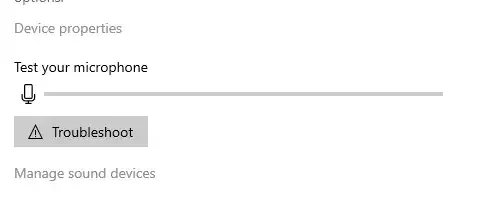 Windows Sound Input Troubleshoot
