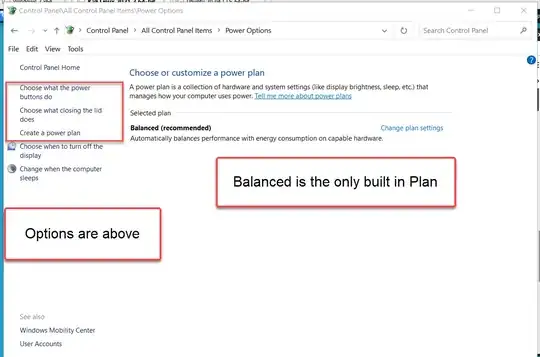 Windows 10 Main Power Plan