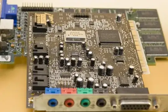 Sound Blaster Card with the connector on the right