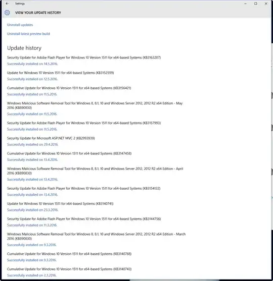 Windows update from my laptop which was already updated