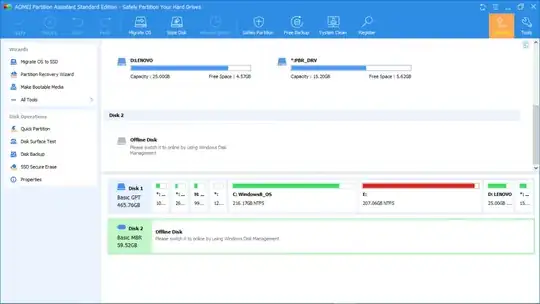 Using AOMEI partitioning software