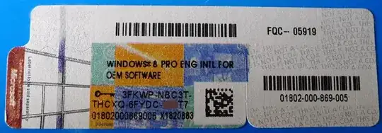 Photo of Windows 8 COA sticker