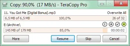 TeraCopy File Progress