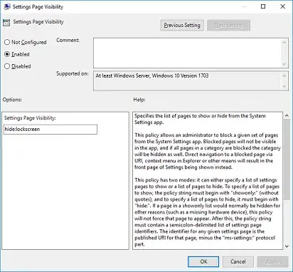 Hide Lockscreen Settings