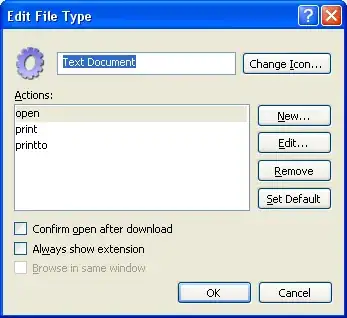 Edit File Type dialog