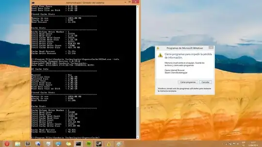 Windows complaining about low memory while ExpressCache is using 1GB