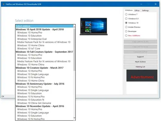 Microsoft Windows and Office ISO Download Tool GUI