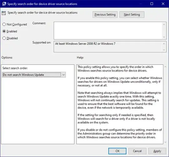 Specify search order for device driver installation