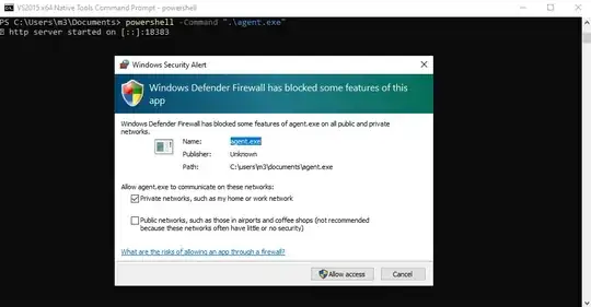 PowerShell runs executable