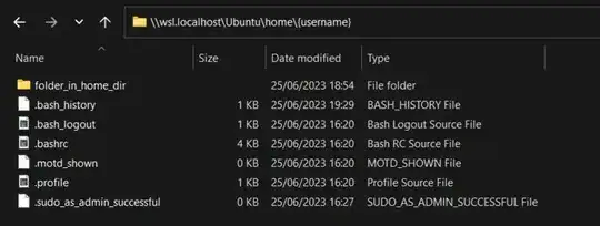 Screenshot of Windows Explorer showing $Home folder