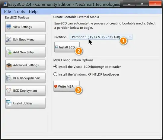 Make Hard drive H: bootable using EasyBCD