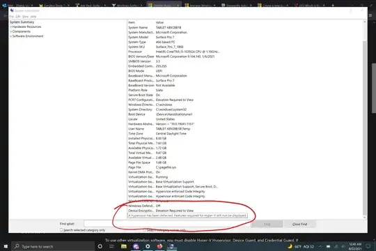 System Info page shows that there is a hypervisor.
