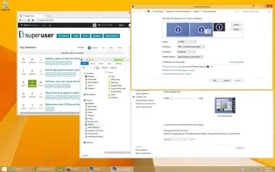 Desktop, signed in with external monitors connected