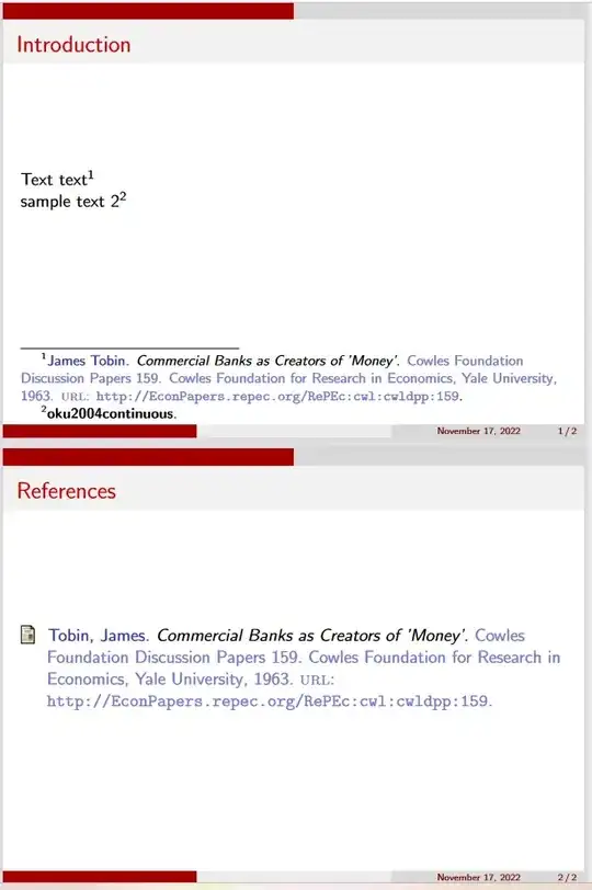 Output of the latex code in Overleaf