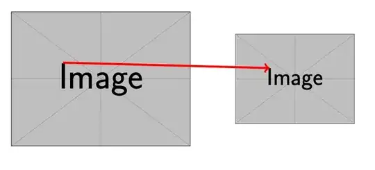 Two images with red arrow between