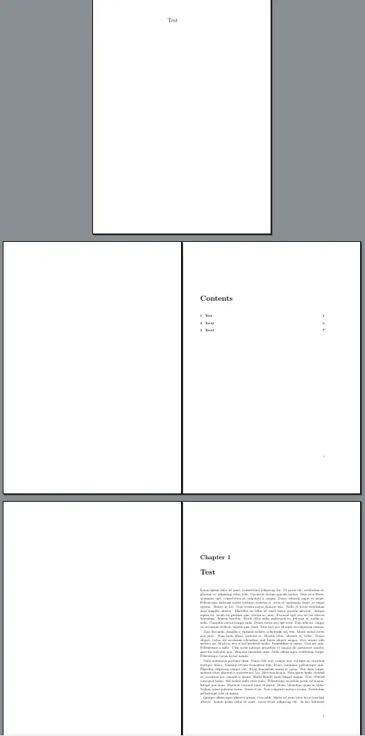 five pages of output with KOMA-Script