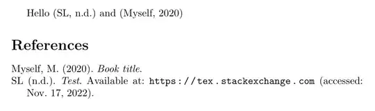 Hello (SL, n.d.) and (Myself, 2020)