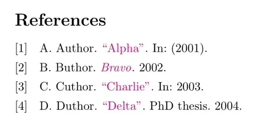 All titles in pink to show linking.