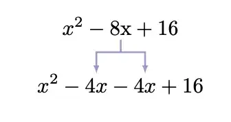 Two equations with arrow between them