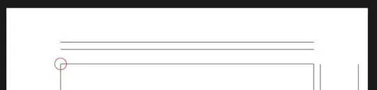 Top of page with lines and a red circle