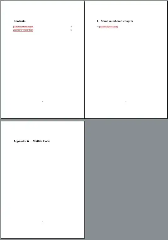 table of contents, one chapter and one appendix chapter