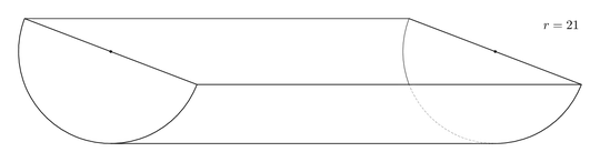 half cylinder rotated 21