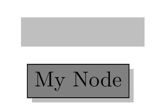 real node with invisible placeholder's shadow above
