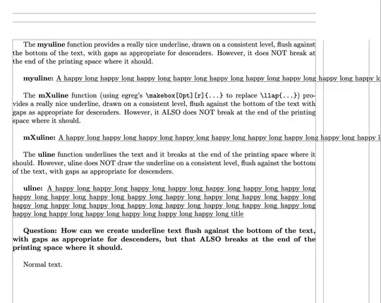 Attempt to replace \myuline with \mXuline to create underline that breaks at the end of the printing space.