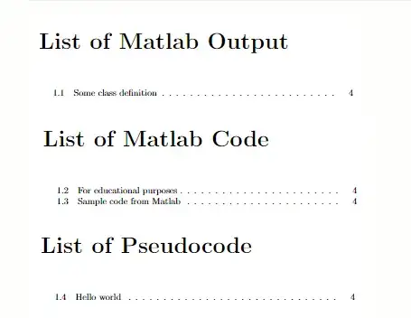 The output I am desiring in the presence of ALL the packages I have loaded