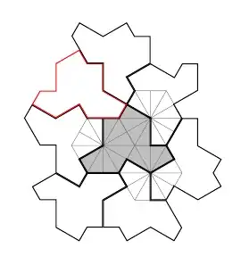 Aperiodical hat using the penrose package