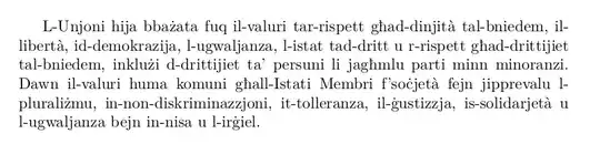 Maltese text rendering