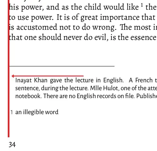 Adjusting alignment footnotes