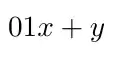 01x+y not in bbold