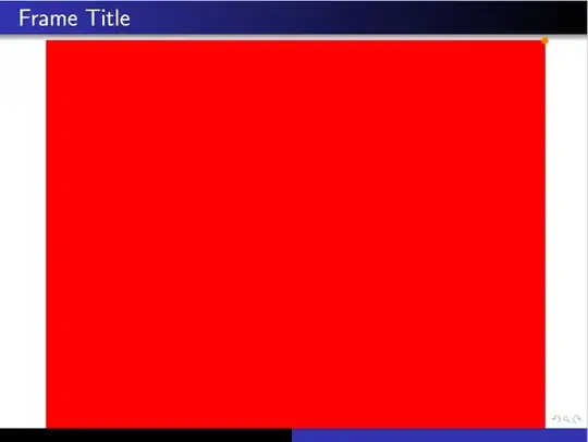A beamer slide with a red rectangle