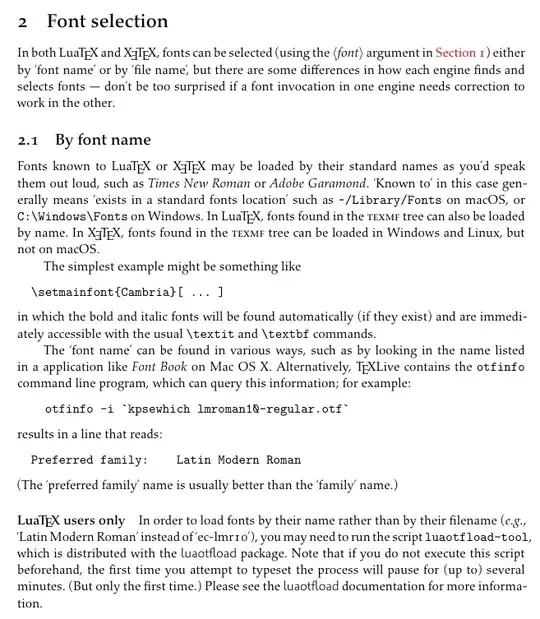 fontspec documentation