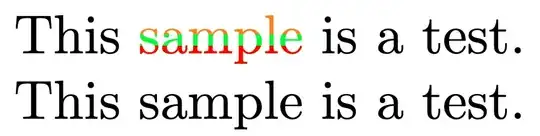 Text with multi colored word