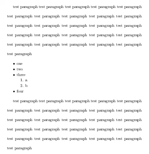 proper spacing before list
