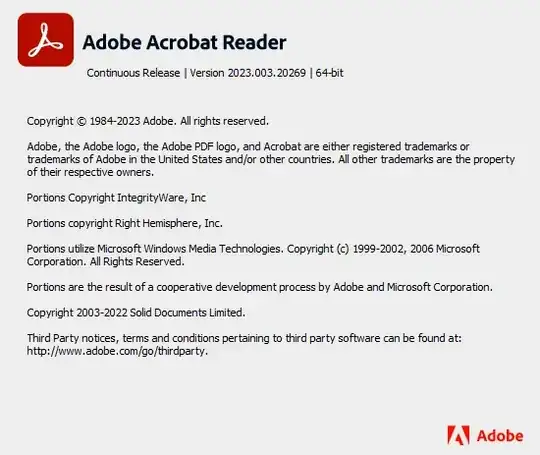 Version Adobe Reader