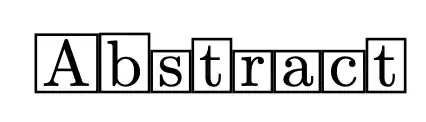 Boxed letters of the word "Abstract"