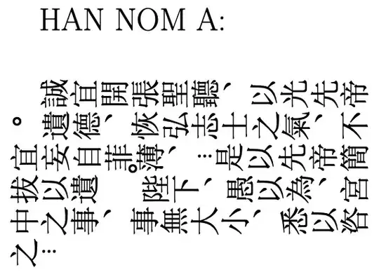 HAN NOM A example