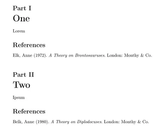 Two parts with one entry in the bibliography each.