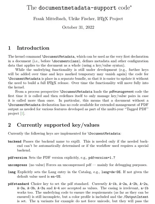 screenshot of texdoc documentmetadata-support