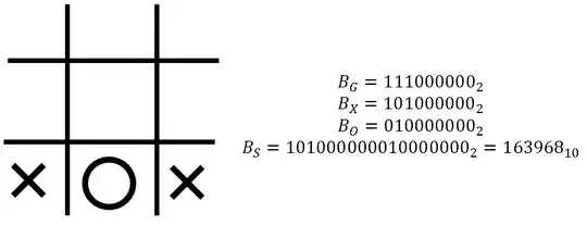 game of tic-tac-toe with empty slots and text on the right