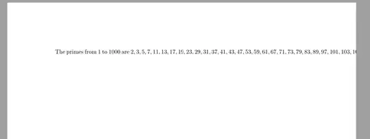 Primes going off the page