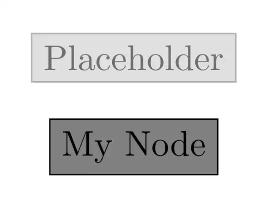real node with visible placeholder above