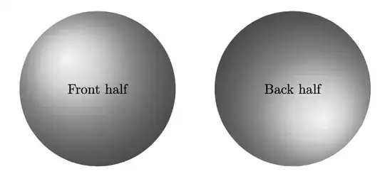 Two shaded balls with text
