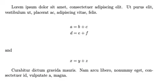 alignat* in an English document