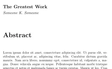 abstract title example