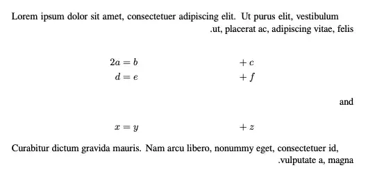 align* with intertext in a Hebrew document