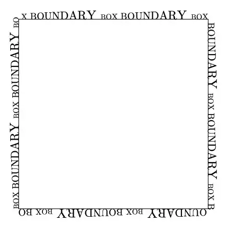 Rectangle with repeated text